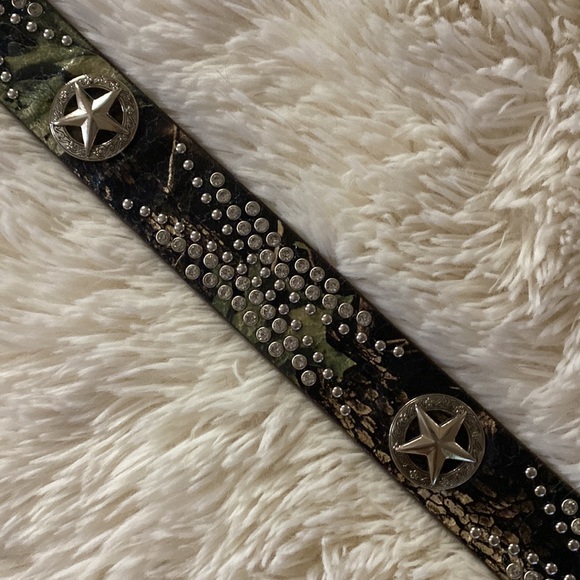 Montana West western Leather blinged out belt - Picture 2 of 5